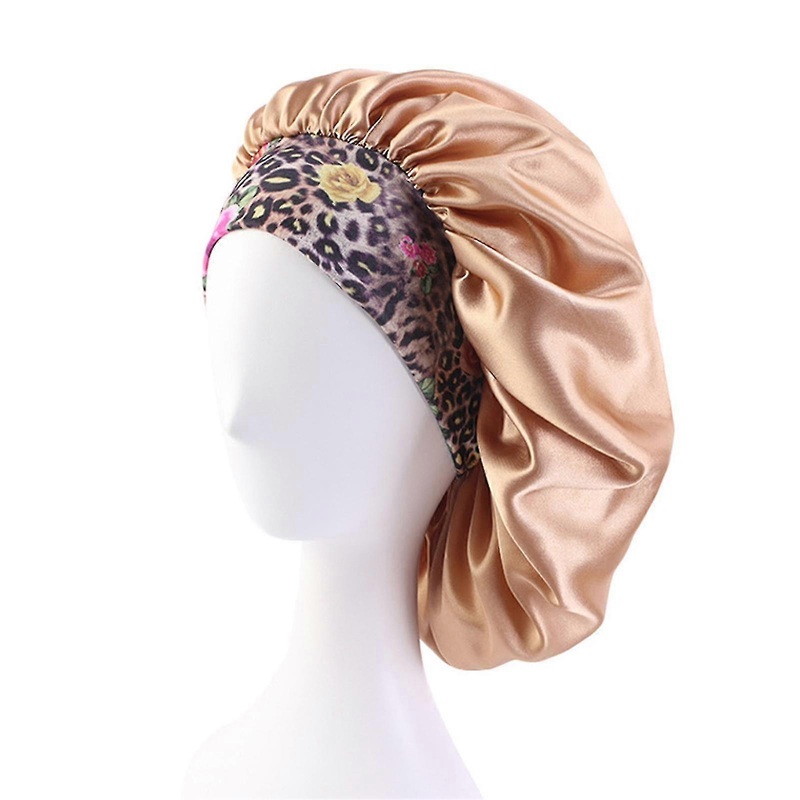 Women Satin Bonnet Multifunction Wide Band Headwear Night Sleep Cap Hair Care