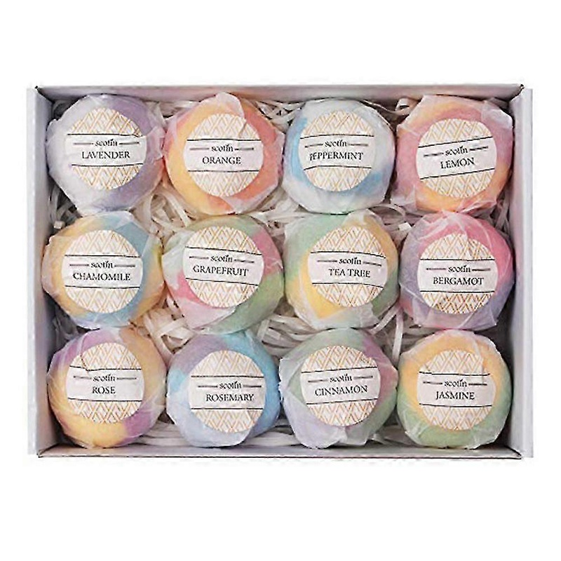 12Pcs Bath Bombs Gift Set Skin Moisturize SPA Aromatherapy Handmade Bubble Bath