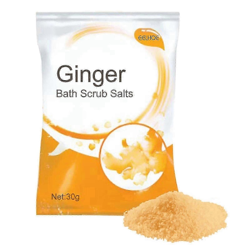 30g Ginger Bath Scrub Salts Improves Lymphatic Swelling Dissipate Moisture Smooth Clea