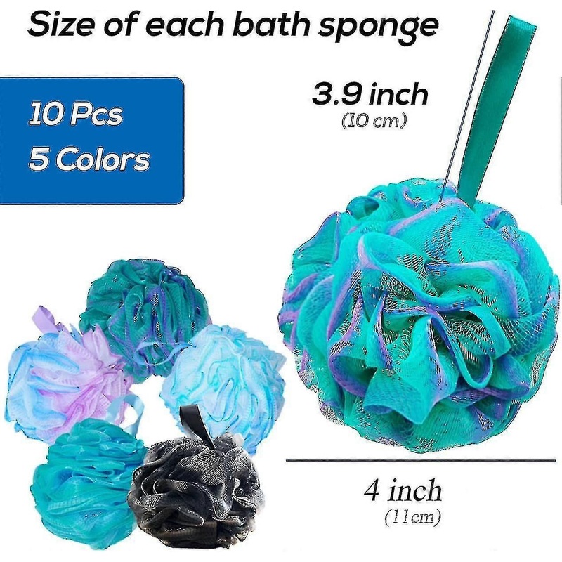 10 Loofah Loofah Sponges For Bathing Exfoliating Bath Balls Beauty Bathing Accessories