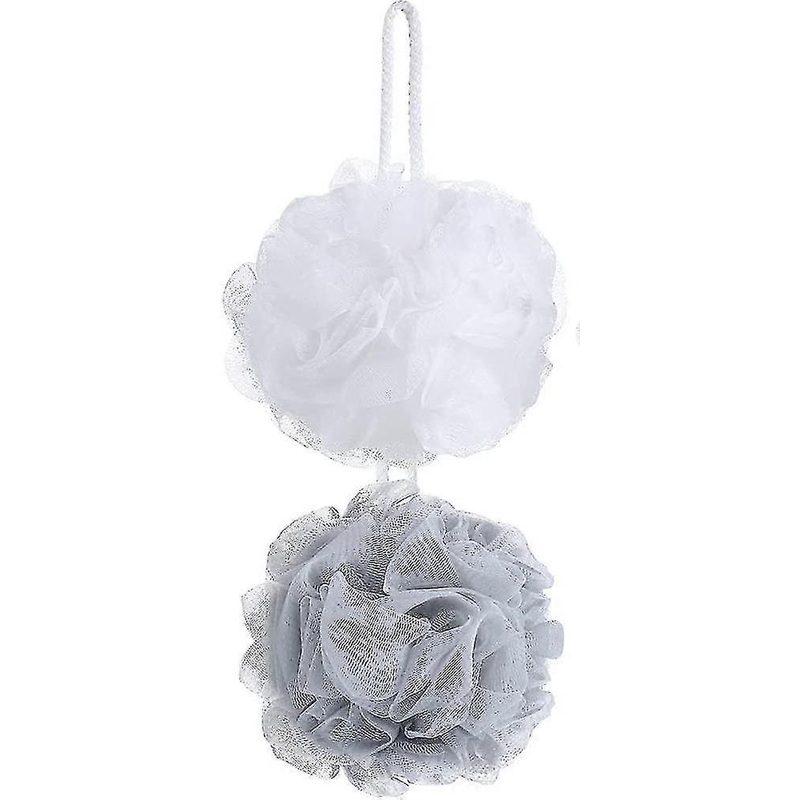 2 Pack Shower Bath Sponge Mesh Loofah Body Exfoliating Mesh Pouf Shower Ball Gift