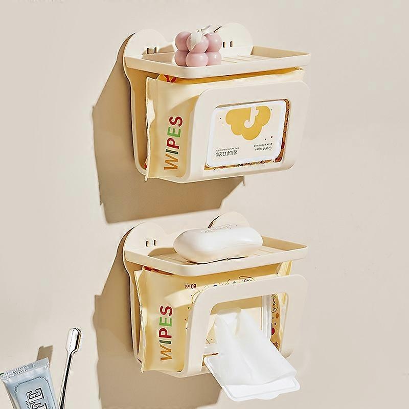 2pcs Multipurpose Wet Dispenser Boxes Decorative Wall Fixable Tissue Holder Bathroom And Kitchen Wet Wipe Containers