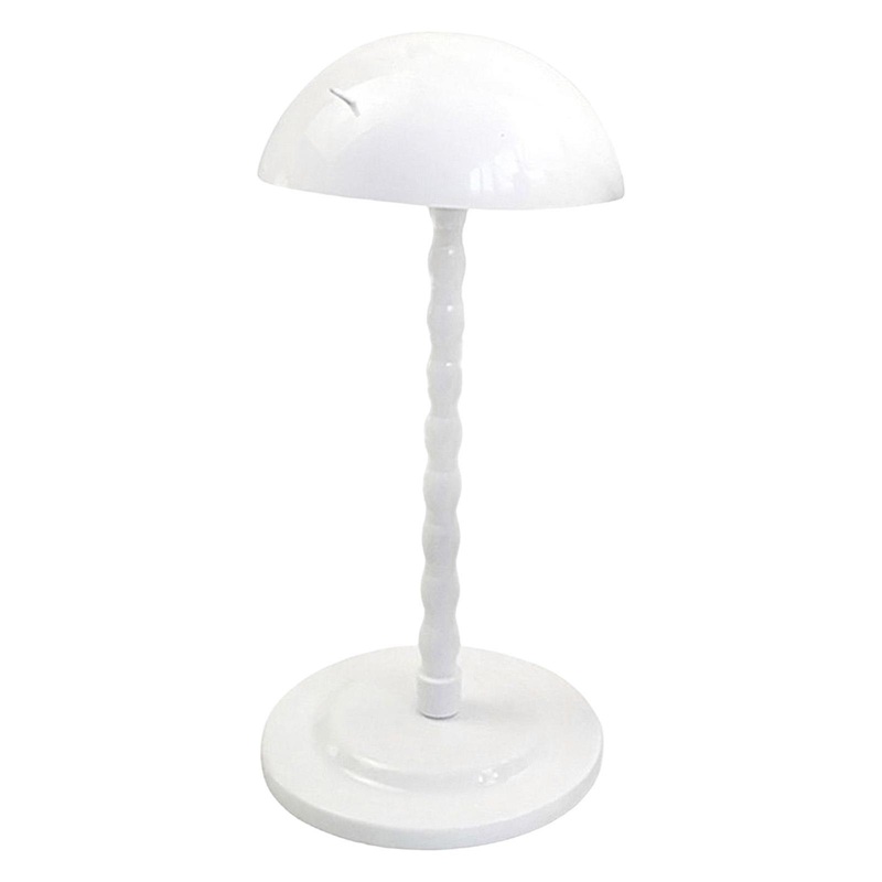 Wig Stand Stable Durable Hat Hat Collapsible Non-Slip for Travel Home Salon White