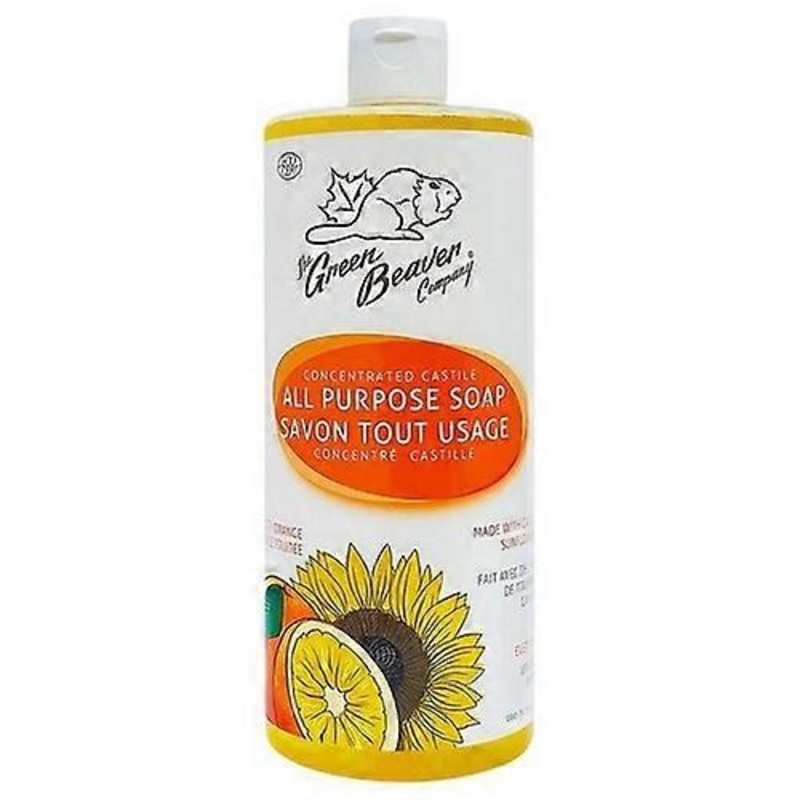 Castile Soap Liquid Orange, 990 Ml by Green Beaver