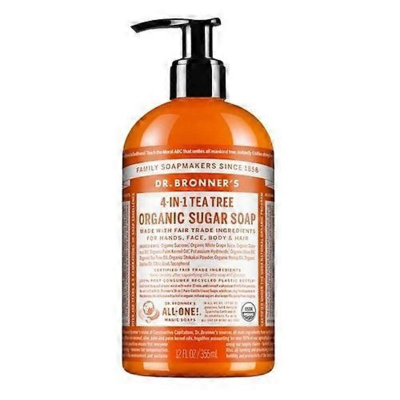 Organic Sugar Soap Tea Tree, 355 Ml by Dr.Bronner’s