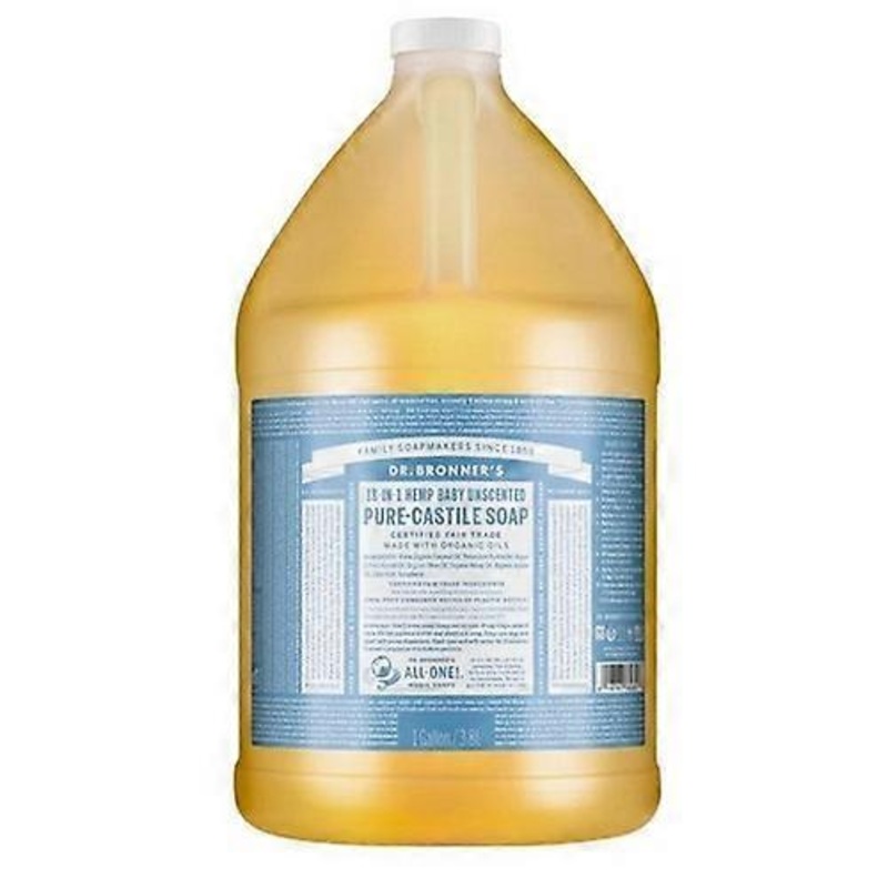 Pure Castile Liquid Soap Baby Unscented, 3.8 Liters by Dr.Bronner’s