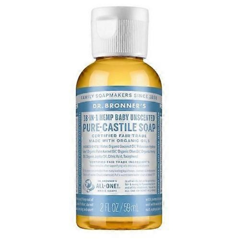 Pure Castile Liquid Soap Baby Unscented, 59 Ml by Dr.Bronner’s