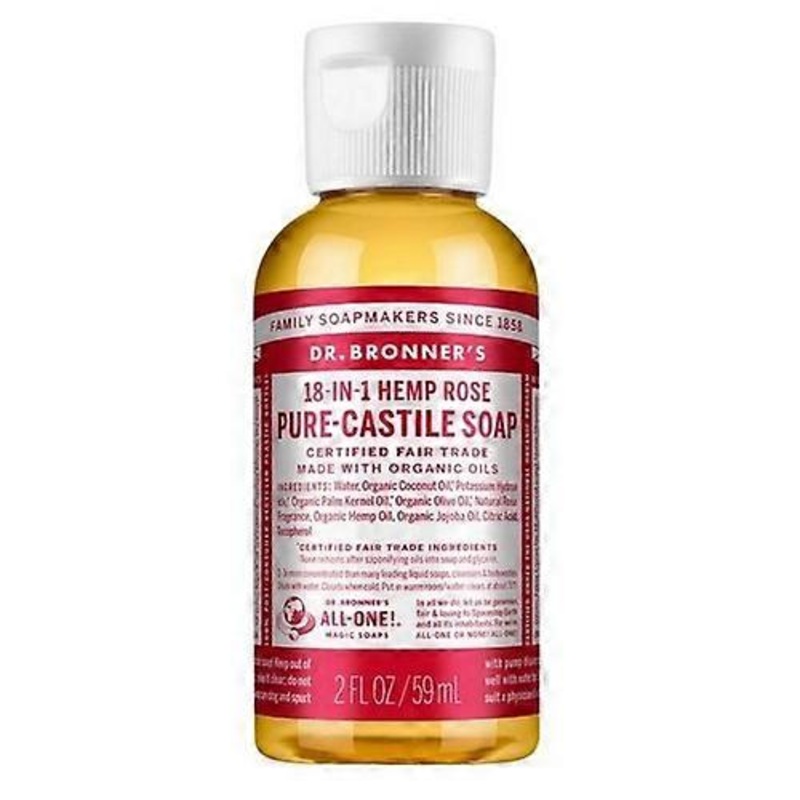 Pure Castile Liquid Soap Rose, 59 Ml by Dr.Bronner’s