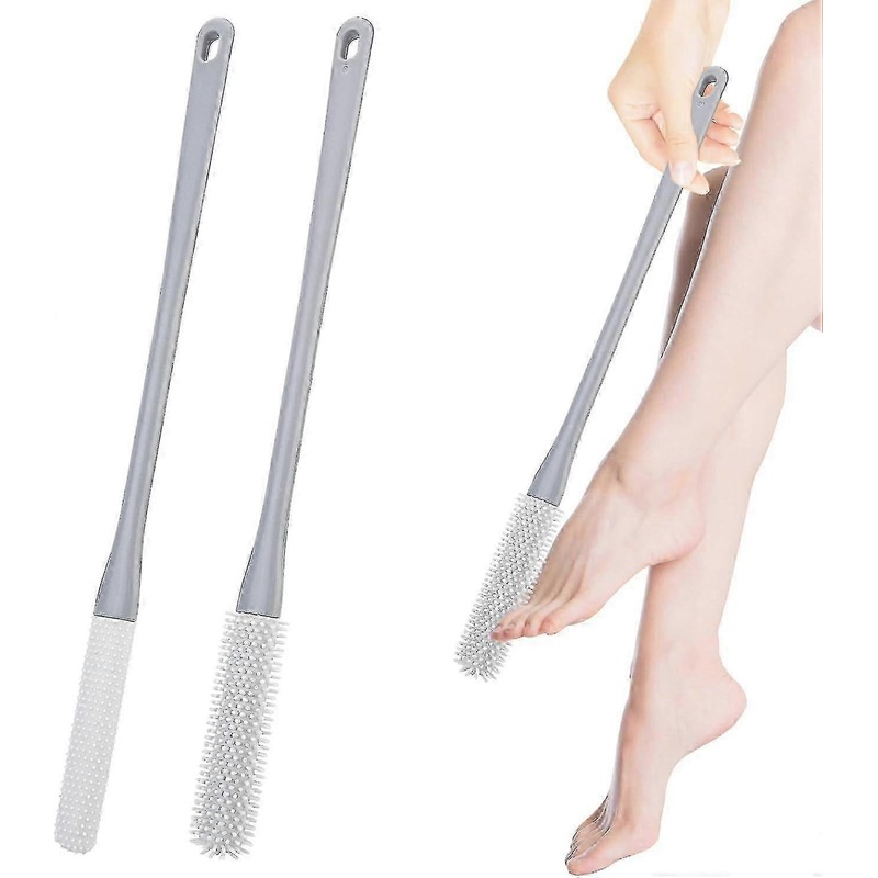 Toe Cleaning Brush,Foot Scrubber in Shower Long- Handled Toe Lotion Applicator compatible Seniors,Elderly_Special Gift