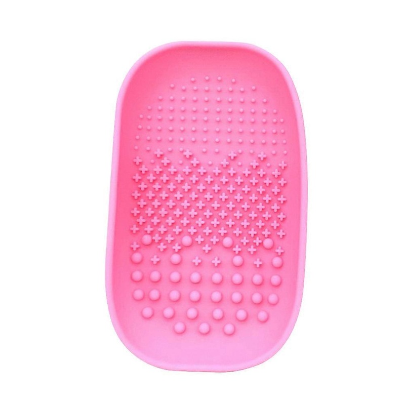1PC Makeup Brush Cleaning Plate Brush Washing Dish Handheld Cleaning Pad Brushes Scrub Board for Women Random Color