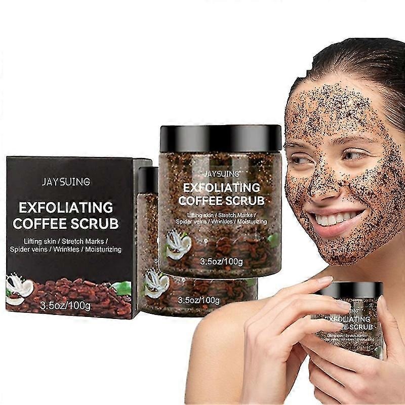 2pcs Coffee Scrub Organic Anti-cellulite Exfoliating Treatment