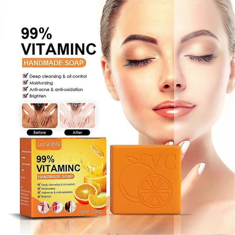3pcs Vc Dirt Removal Hand Soap, Mugwort Leaf Soothing Hand Soap, Vc Mite Eliminating Soap, Facial Soap, Vc Moisturizing Soap