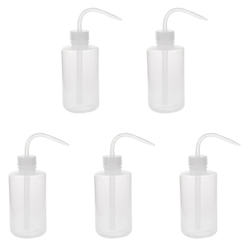 5X 500ml 90 Degree Angle Tip Oil Liquid Holder Squeeze Bottle Clear White