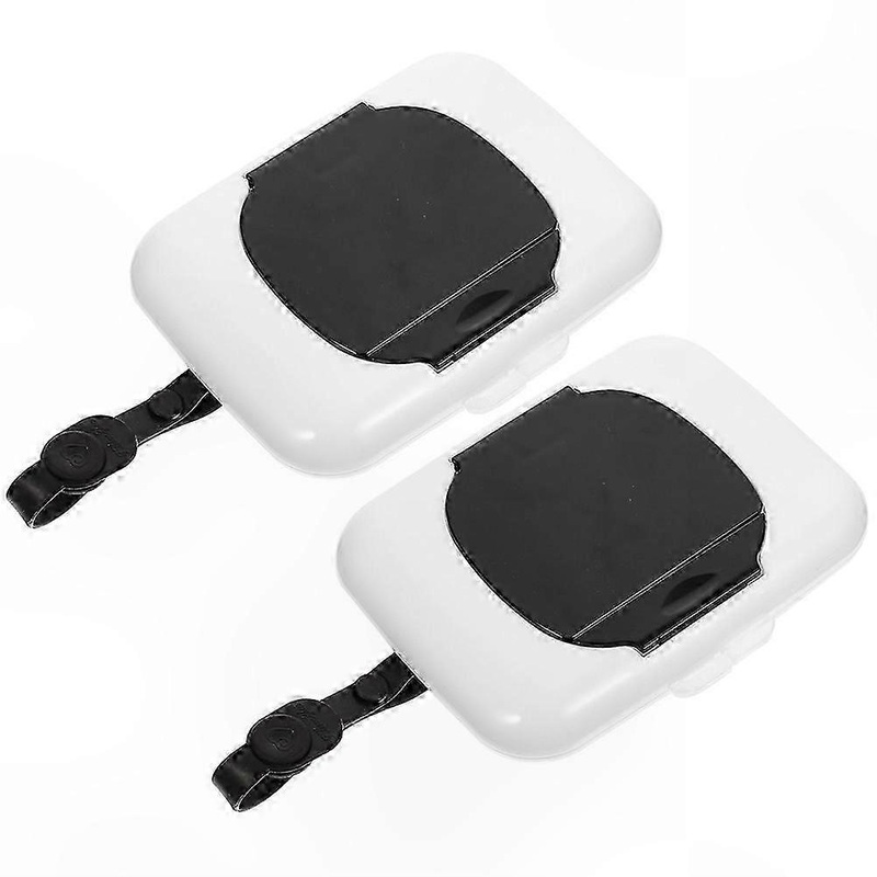 Silicone Portable Wipes Dispenser, Reusable Case for Home, 16x11x3cm, One-Hand Use, 2 Pack