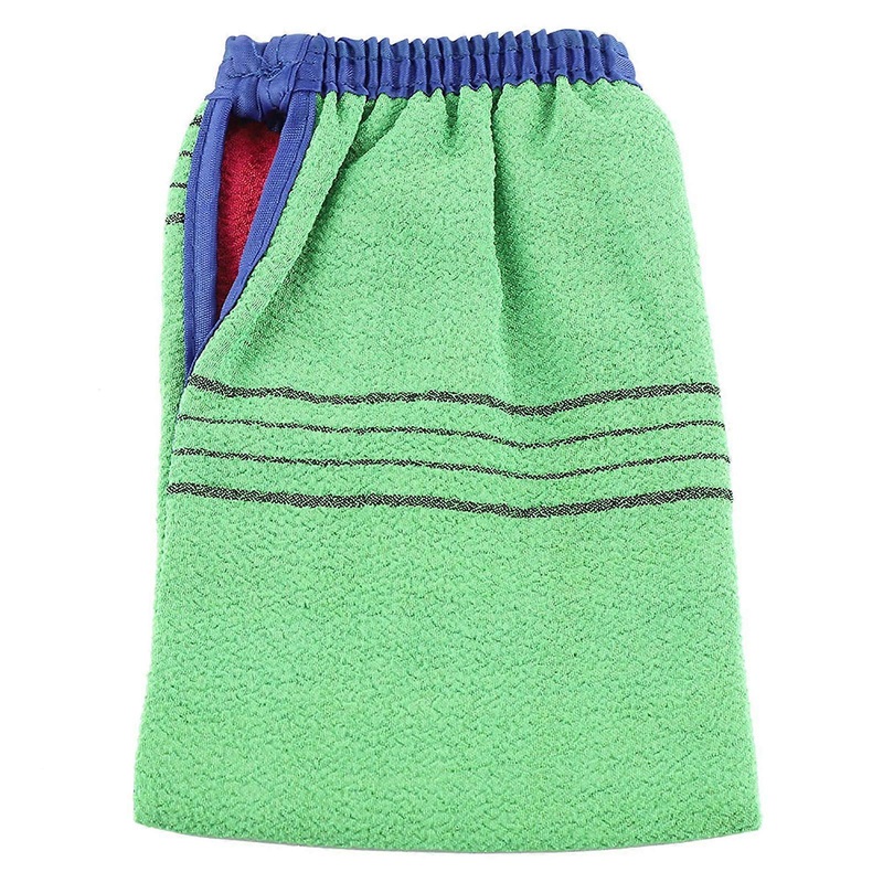 1 x Double-sided Body Exfoliating Glove, Shower and Bath Scrubber Cloth, Bath Tool