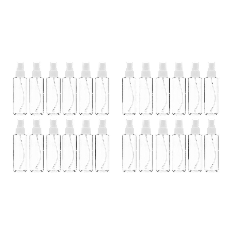 24 Pack Fine Mist Clear Spray Bottles 120 Ml (4 Oz) With Pump Spray Cap
