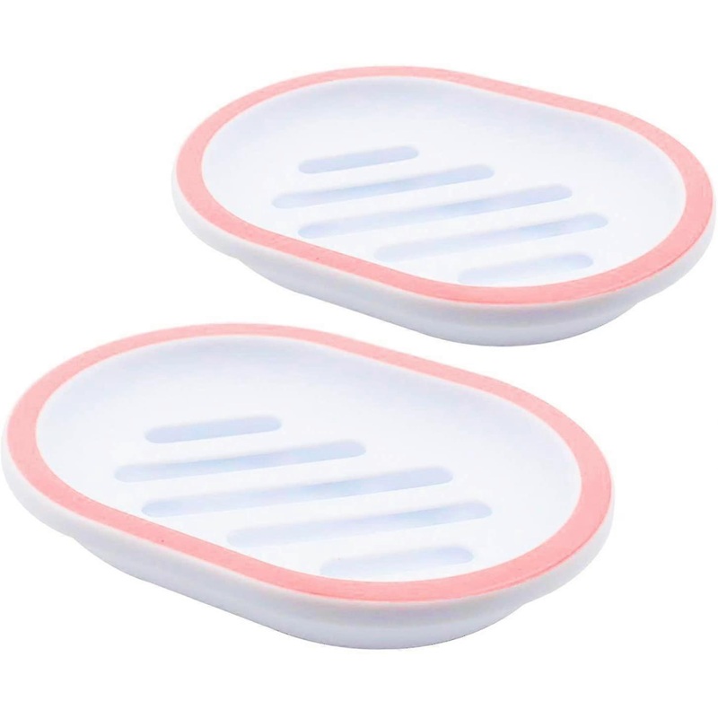 2-piece Soap Dish, With Drain Pipe, Soap Holder, Soap Dispenser, Easy To Clean, Dry