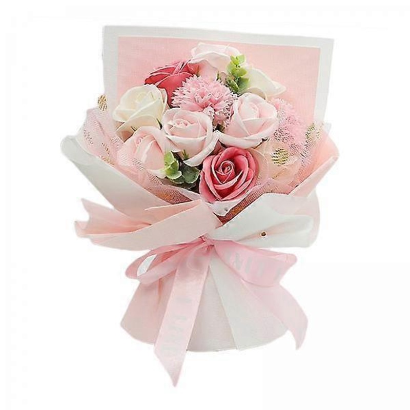 3x Creative Carnation Rose Soap Flower Bouquet Birthday Day