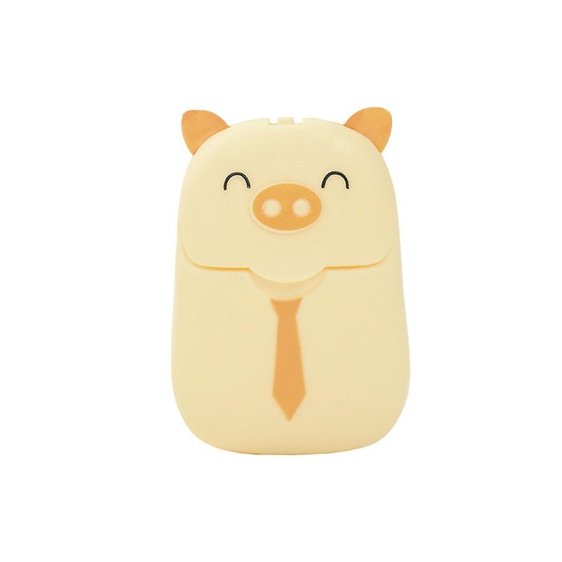 Soap Sheet Disposable Lovely Cartoon Box Water Soluble Foaming Hand Washing Bath Scented Paper Travel Accessories
