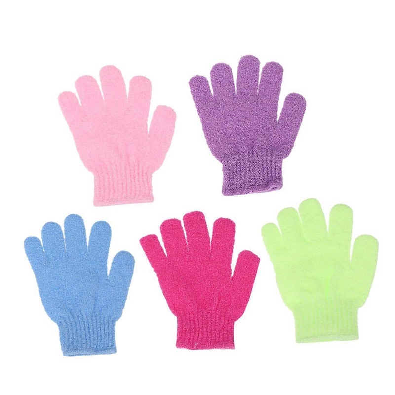 10Pack Soft Body Exfoliating Gloves with FiveFinger Design for Deep Cleansing and Back Massage, Assorted Colors,  for Relaxation