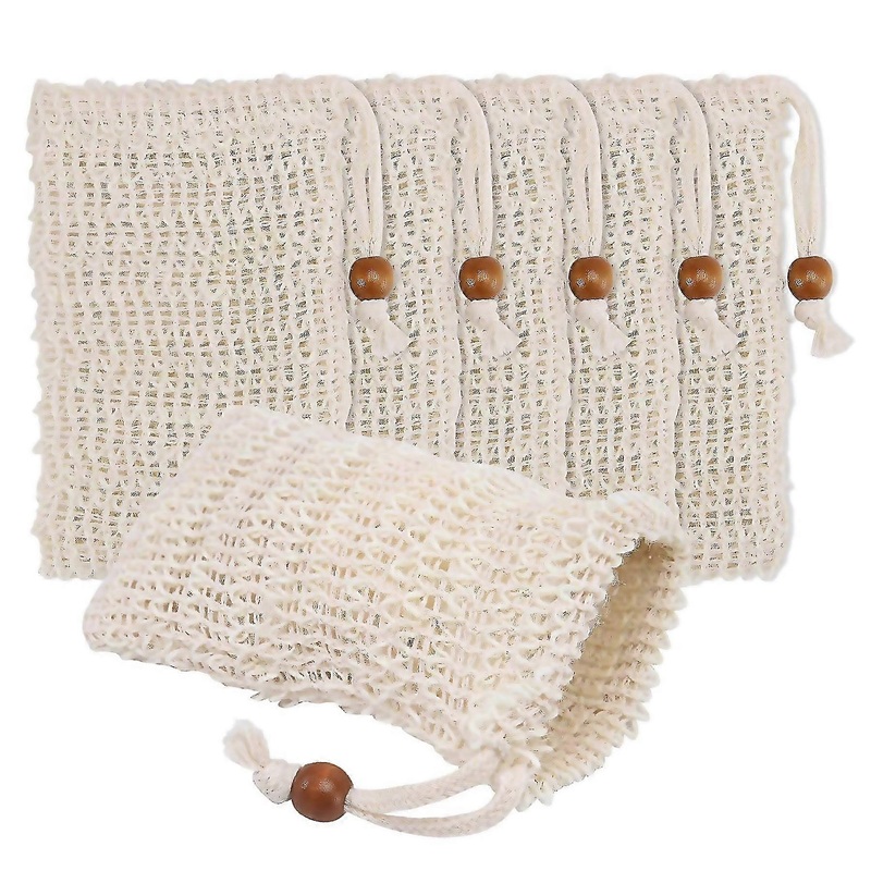 For 36 pack soap exfoliating bagssoap saver made sisal mesh soap bag bar soap bag with drawstring fo