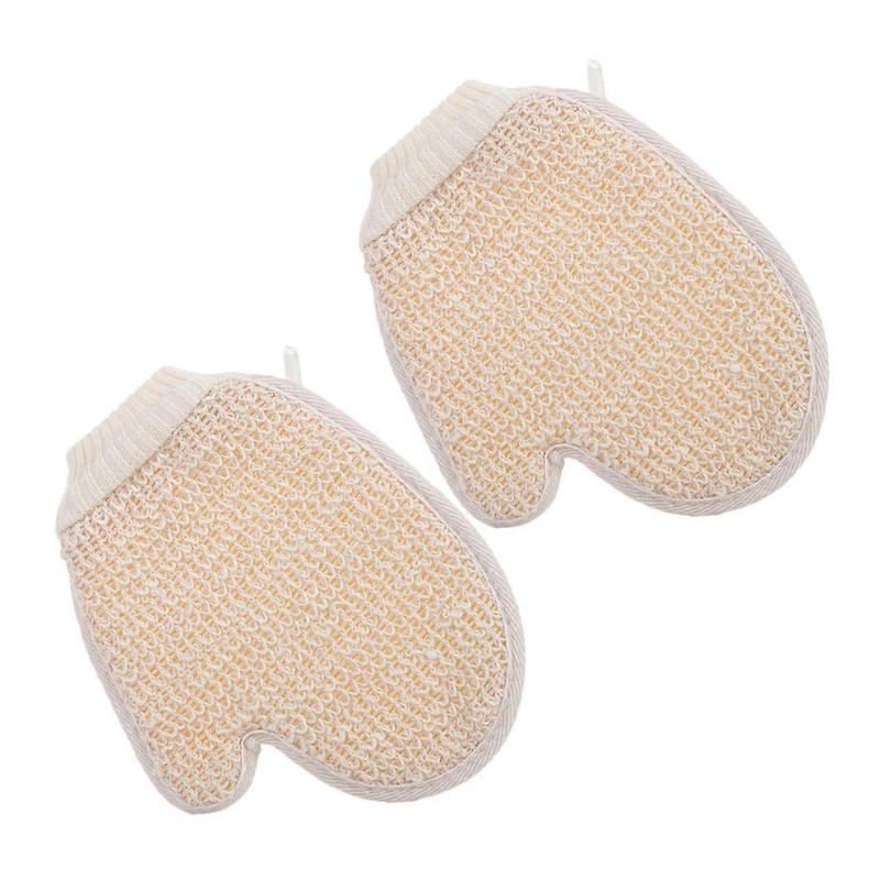 Pack of 2 Bath Mud Gloves Sponges Bath Sponge Body Scrubber Mittens Shower Gel Body Wash Natural The Mitten Bath Glove Shower Gloves For