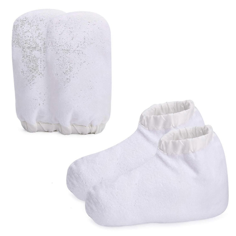 Paraffin Wax Warming Gloves, Terry Cloth Gloves For Hand And Foot Care, Thick Spa Treatment Paraffin Hand Bath Gloves Socks For Heated Nail Ar