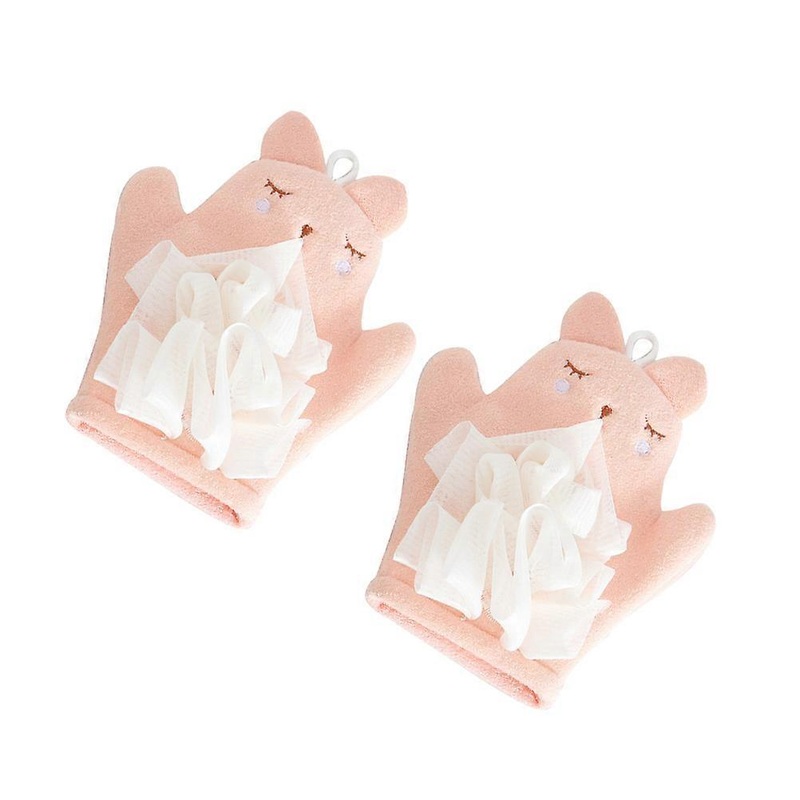 Quick Drying Loofah Gloves For Infants In For Exfoliation And Bathing 4 Pcs