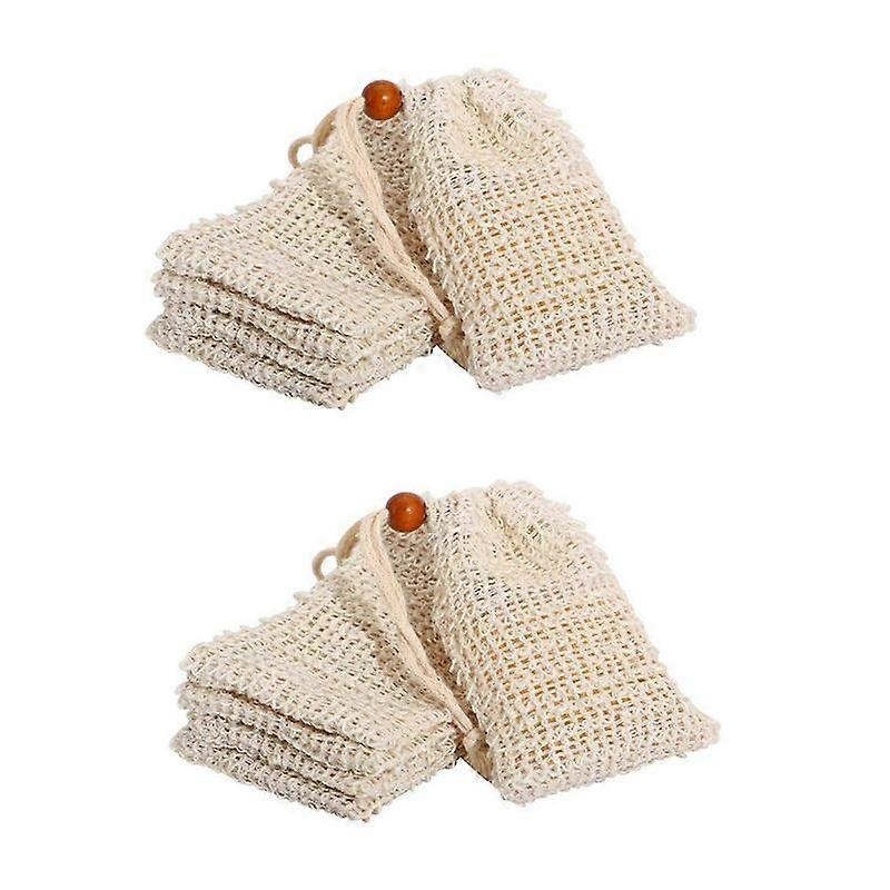 Shower Bath Sisal Soap Bag Natural Sisal Soap Bag Exfoliating Soap Saver Pouch Holder 40Pcs