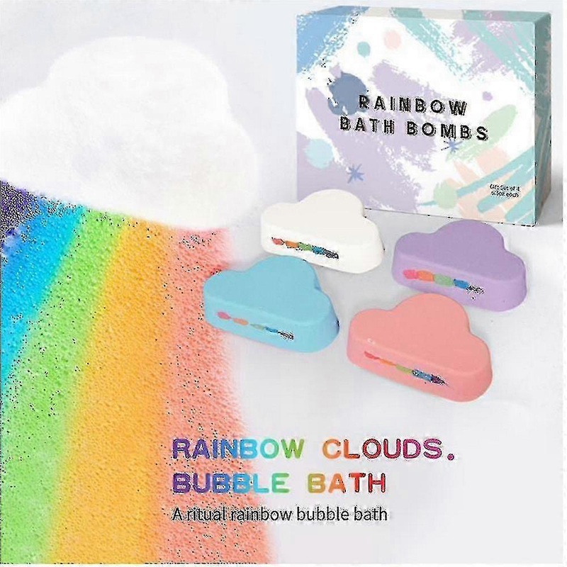 2025 4pcs Handmade Bath Bombs Gift Set With Natural Sea Salt