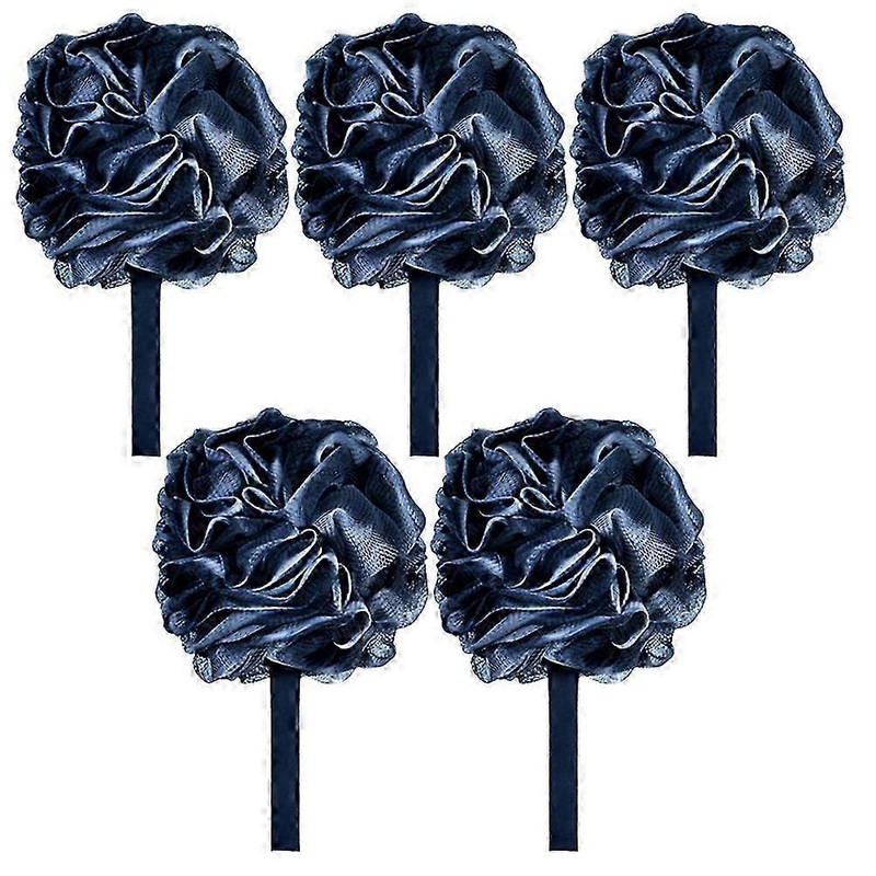 2025 Loofah Mesh 5 Black Bath Sponge