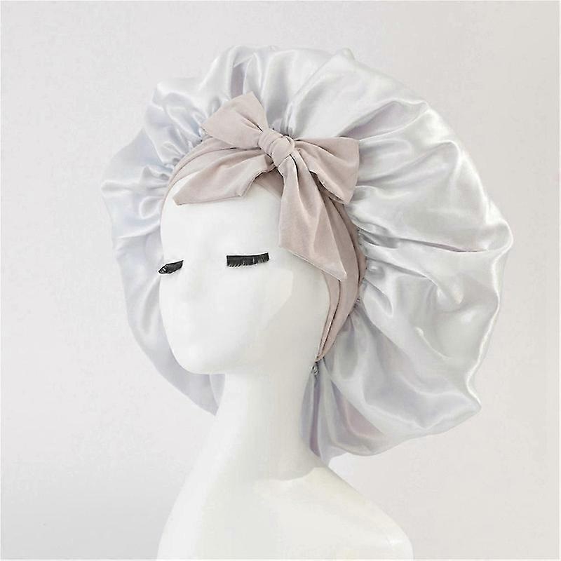 Women Hat Night Sleeping Shower Cap High Elastic Hair Bonnet Hat Head Cover Hair Care Bonnet