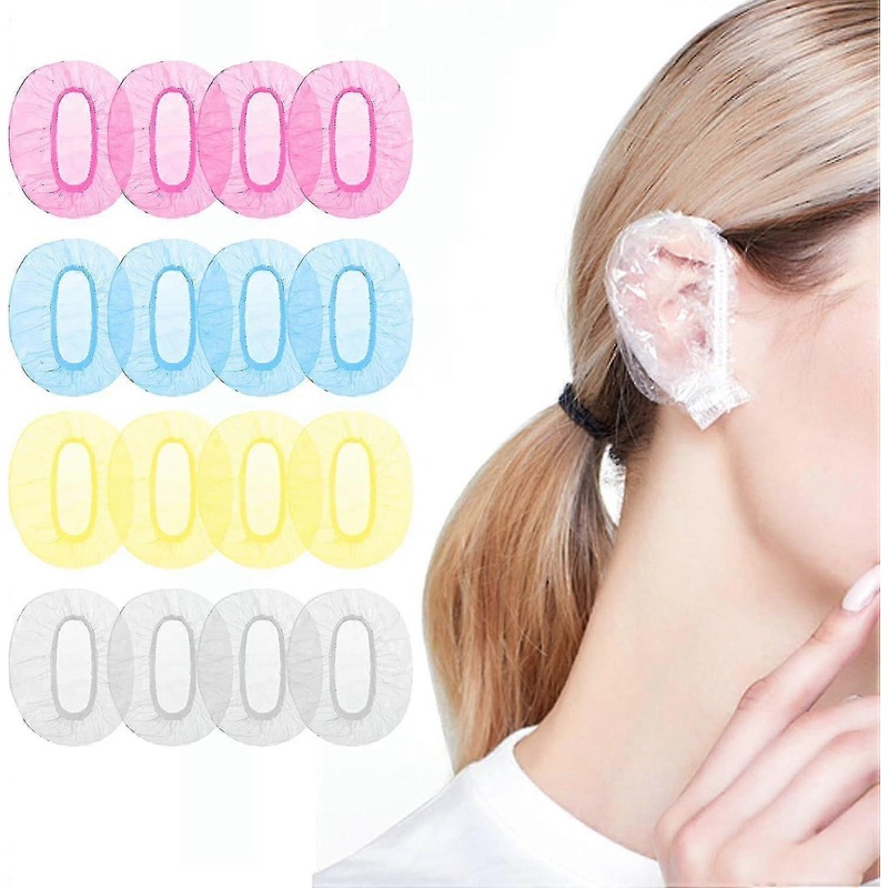 100 Pcs Disposable Ear Covers – Waterproof Protectors For Shower And Hair Salon Care