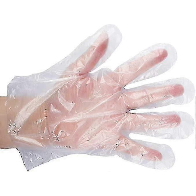 1000 Pieces Disposable Transparent Plastic Polyethylene Gloves, Transparent Pe Gloves For Cooking Cleaning Painting Hair Coloring