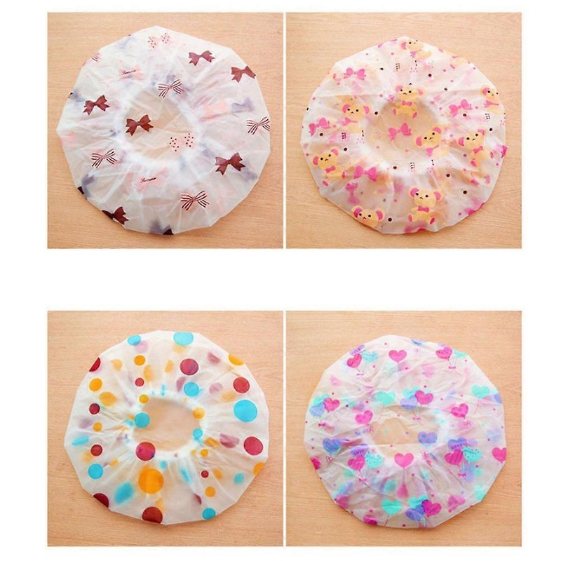 10pcs Disposable Bathing Caps with Elastic Band   Random Color Hair Covers for Adults, Ideal for Home, Salon & Kitchen Use
