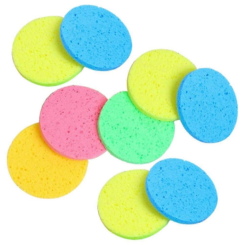 30pcs Round Facial Cleansing Sponges for Makeup Removal and Exfoliation   Daily Skin Care Reusable Beauty Sponge Set