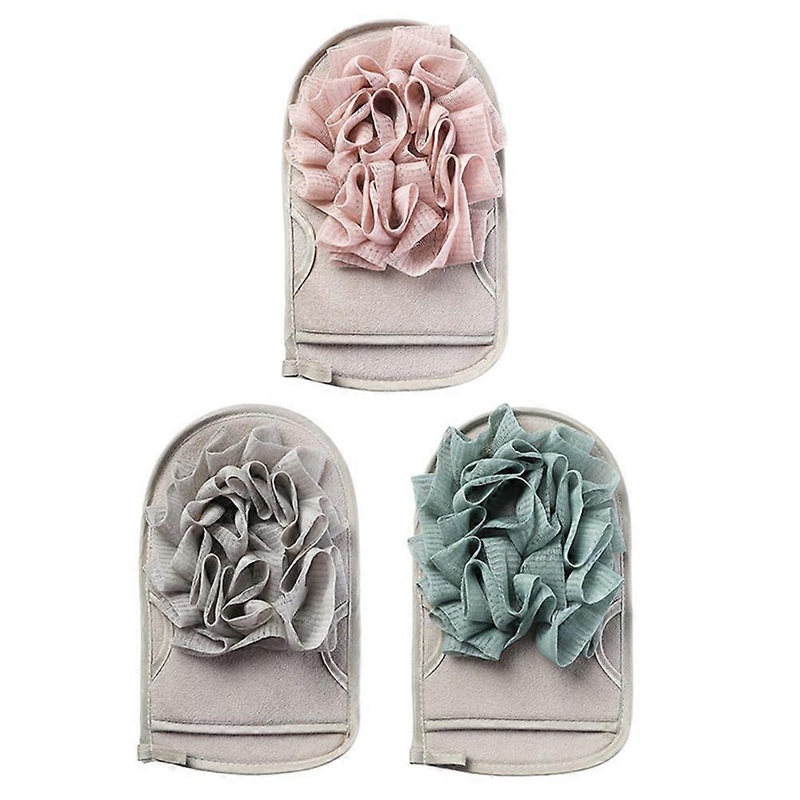 Shower Scrub Gloves 3Pcs Exfoliating Bath Mitts For Friends Home Use Assorted Color Gentle Dead Skin Care
