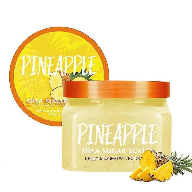 Turmeric Sugar Scrub | Exfoliating Body Scrub Removes Dead, Dry Skin for a Soft & Hydrated Feel | Nourishing Moisturized Body Skin Care 610g(9 Fruit F