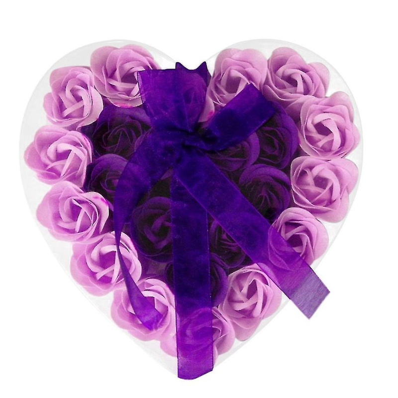 24pcs Heart Scented Bath Body Petal Rose Flower Soap Wedding Decoration Gift Pp