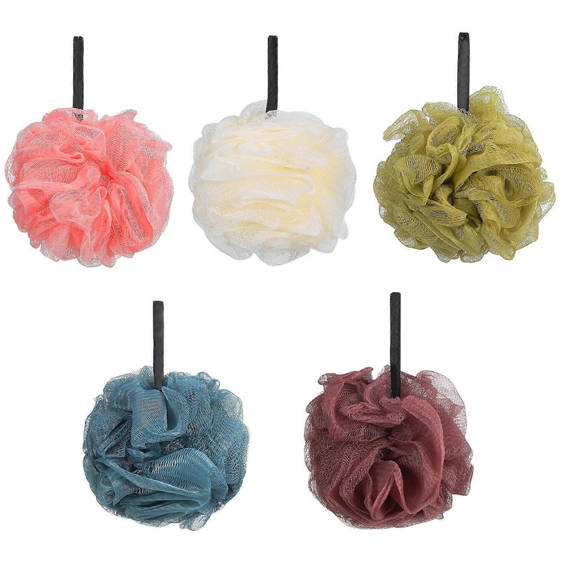 Soft Solid Reusable Shower Sponges   Exfoliating Cleansing Mesh Bath Accessories in Multiple Colors