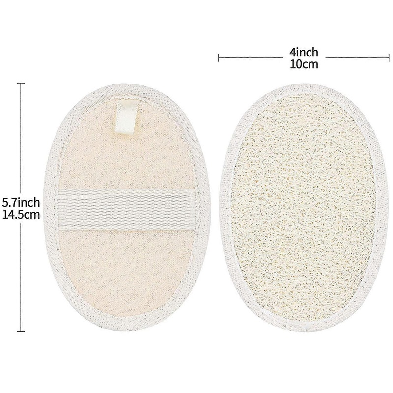 2 Pack Loofah Back Scrubber Natural Sponge Skin Exfoliating Pad Shower Face Body Deep Clean