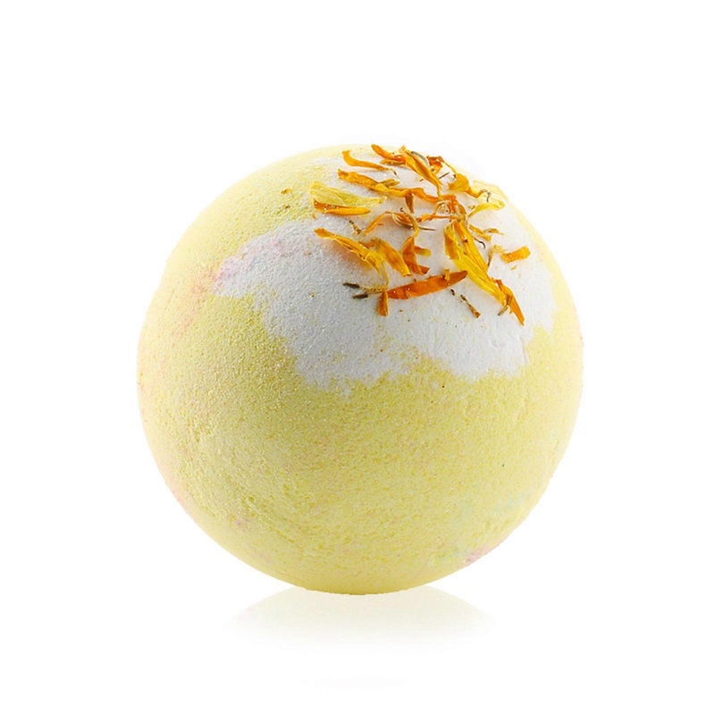 Petal Bath Salt Ball Essential Oil Bath Supplies Ball Supplies for Adults Women Shower Body Caring Supplies  white yellow