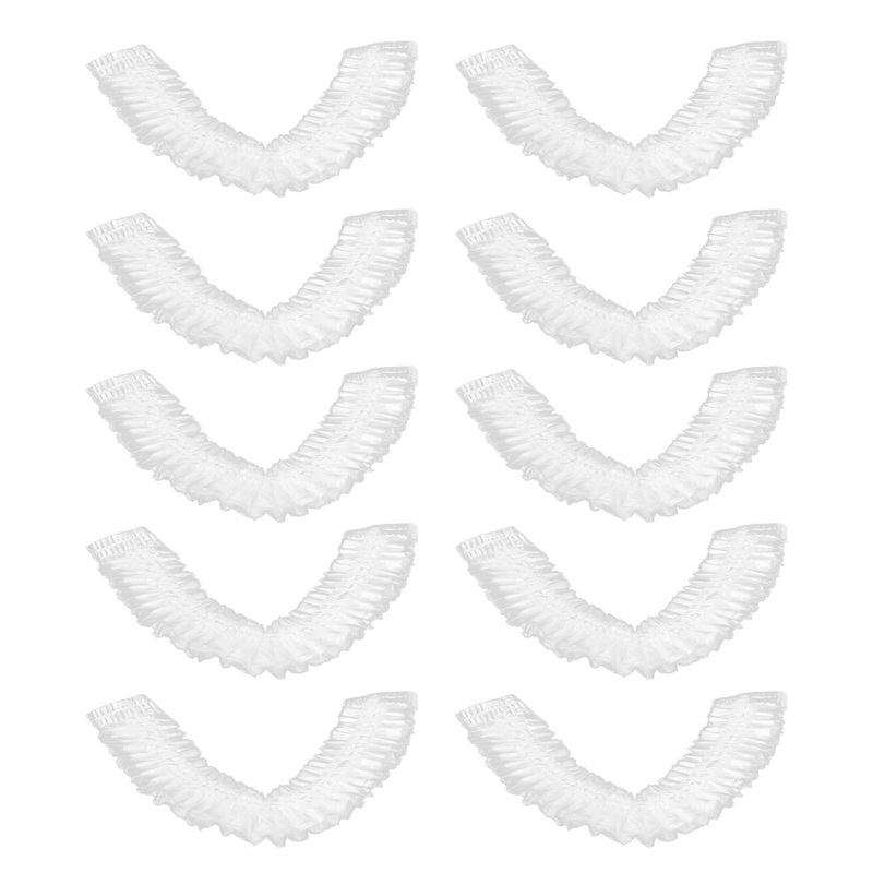 10Pcs Disposable Shower Cap Waterproof Elastic Shower Cap for Hotel Travel Homestay Spa