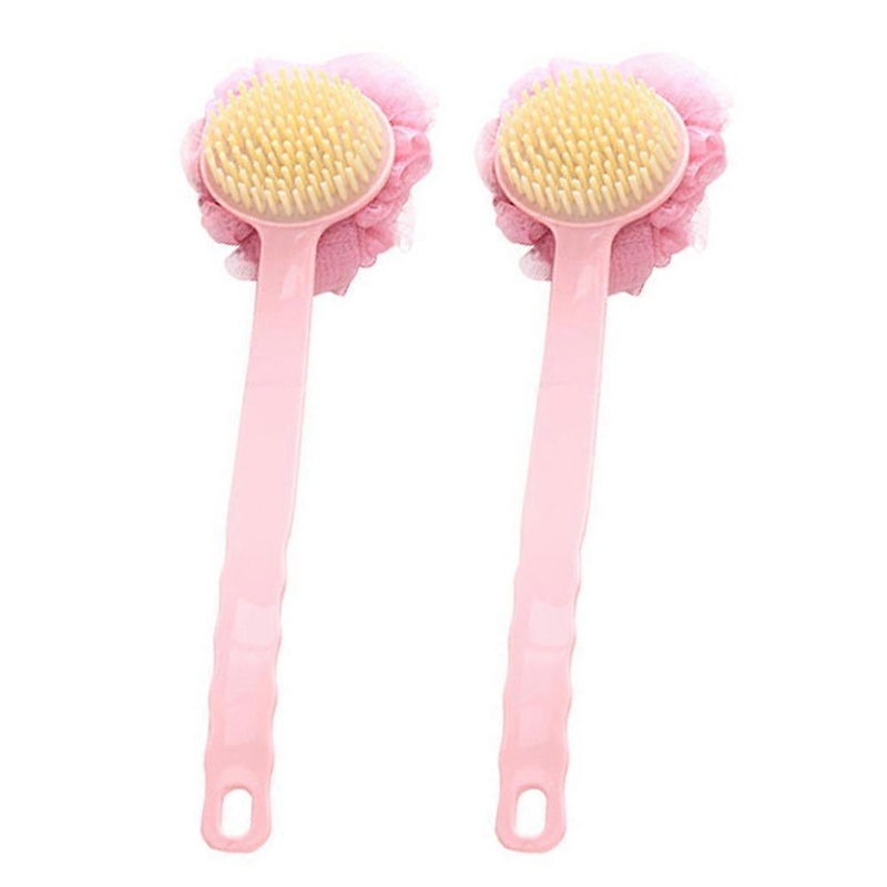 2 long handle back rubbing bath brush bath flower adult soft hair bath brush