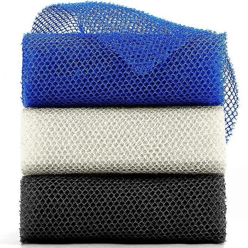 3pcs African Bath Sponges, Long Net Body Scrub, Perfect for Daily Exfoliation