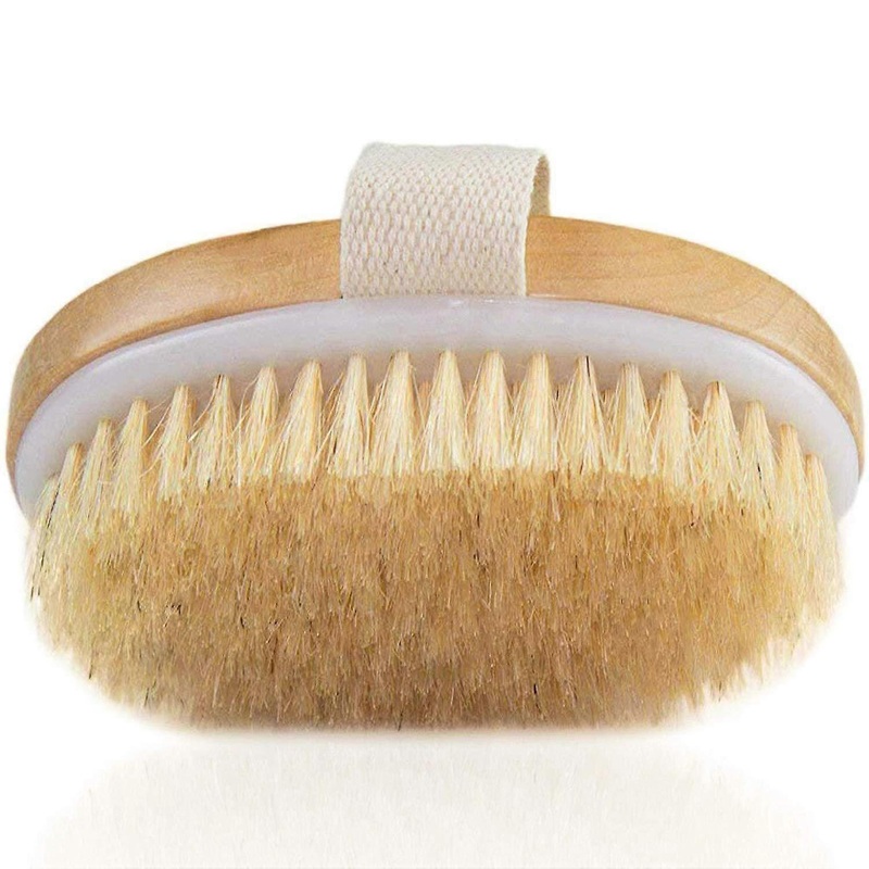 Tizzy Wet and Dry Body Brush Exfoliator – Soft Bristle Brush Naturally Exfoliates D
