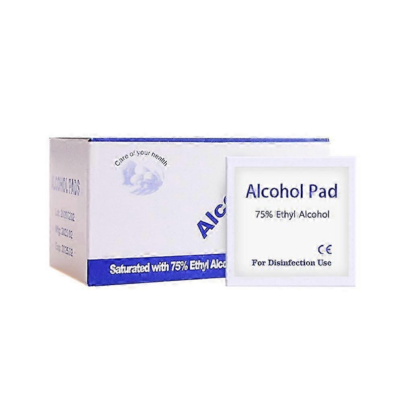 100 Pcs 75% Alcohol Disinfectant Cotton Slices Wet Wipe for Outdoor Skin Cleaning Care