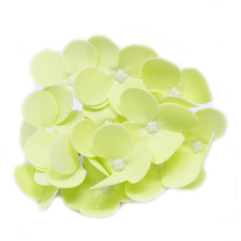 10x of Craft Soap Flowers Hyacinth Bean Spring Green Craft Soap Flowers