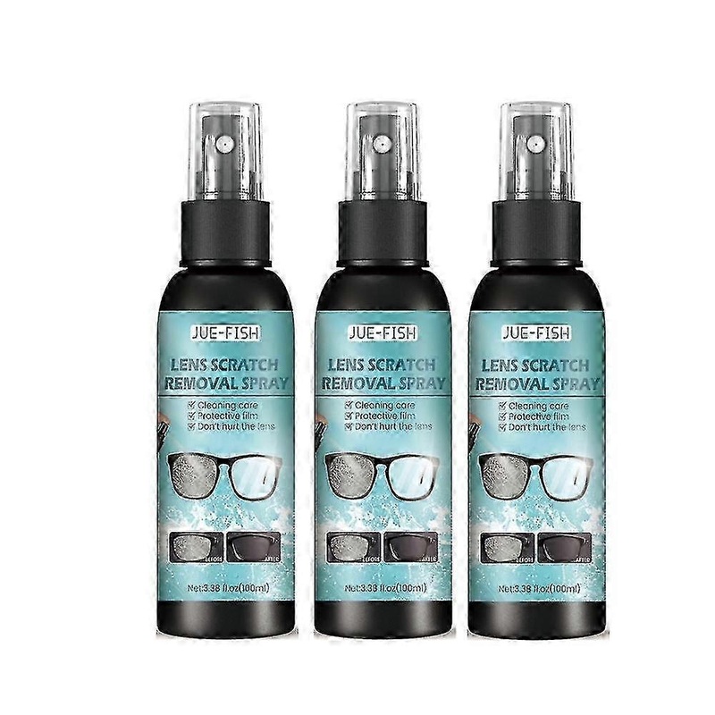 3Pcs 100ml Lens Scratch Removal Spray Eyeglass Windshield Glass Repair Liquid Spray