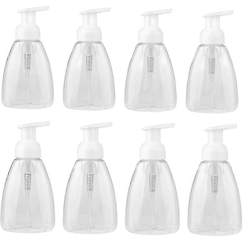 Empty pump bottle for liquid soap – 300ml refillable pack of 8